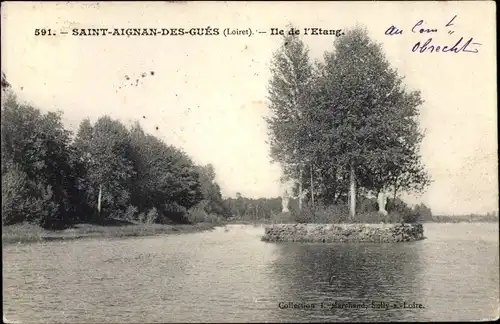 Ak Saint Aignan des Gués Loiret, Ile de l'Etang