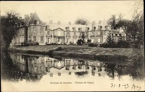 Ak Carentan Manche, Château de Coigny