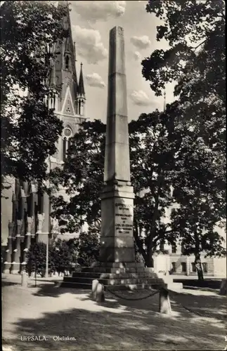 Ak Uppsala Schweden, Obelisken