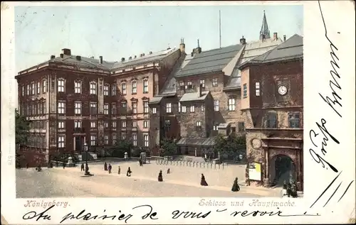 Ak Kaliningrad Königsberg Ostpreußen, Schloss und Hauptwache