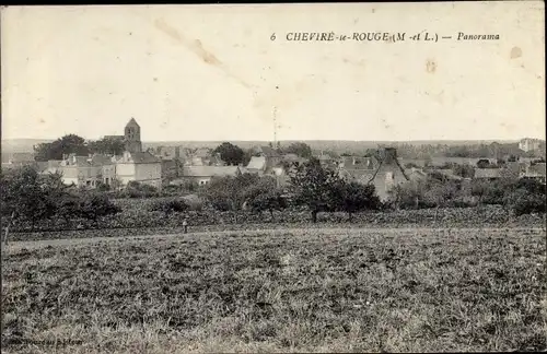 Ak Cheviré le Rouge Seine et Marne, Panorama