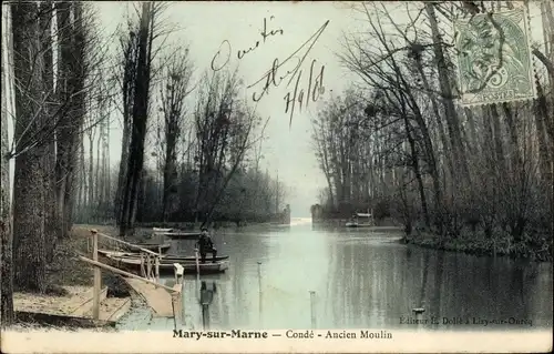 Ak Mary sur Marne Seine et Marne, Condé, Ancien Moulin