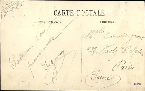 Ak Vendôme Loir et Cher, Quartier Rochambeau et le Clocher de la Trinite