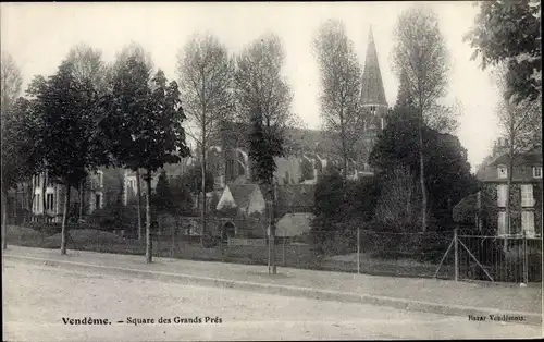 Ak Vendôme Loir et Cher, Square des Grands Prés