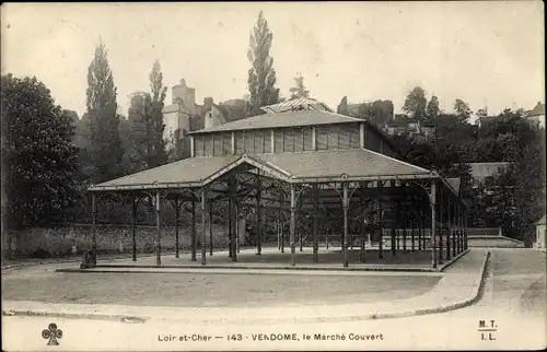 Ak Vendôme Loir et Cher, le Marché Couvert