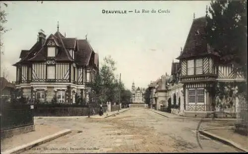 Ak Deauville Calvados, La Rue du Cercle