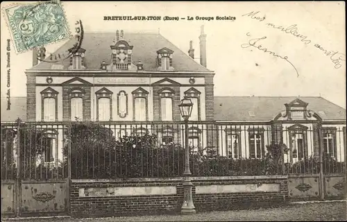 Ak Breteuil sur Iton Eure, La Groupe Scolaire