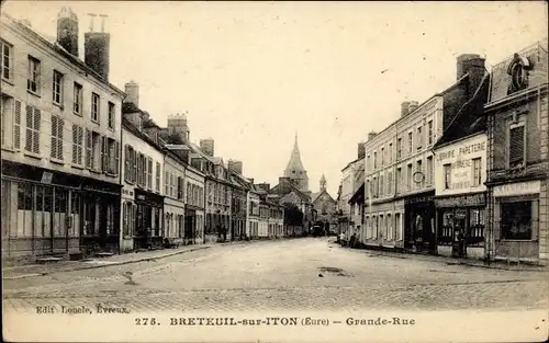 Ak Breteuil sur Iton Eure, Grande Rue, Papeterie
