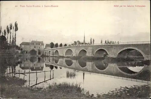 Ak Saint Mesmin Loiret, Pont Saint Nicolas