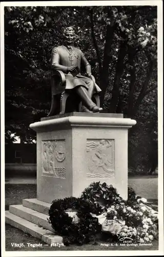 Ak Växjö Schweden, Tegner statyn, Denkmal, Arvid Källström