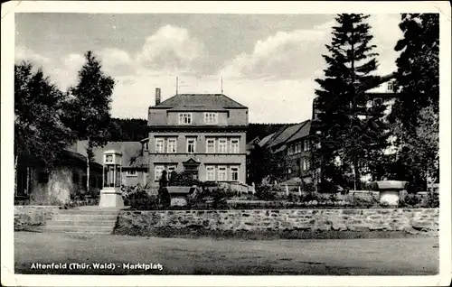 Ak Altenfeld Großbreitenbach in Thüringen, Marktplatz