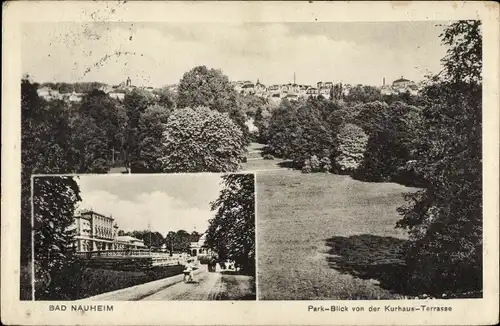 Ak Bad Nauheim in Hessen, Parkblick von der Kurhaus Terrasse