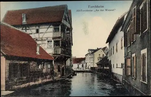 Ak Forchheim in Oberfranken Bayern, Wiesentpartie