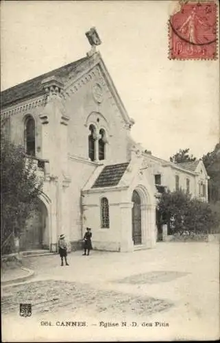 Ak Cannes Alpes Maritimes, L'Eglise N. D. des Pins