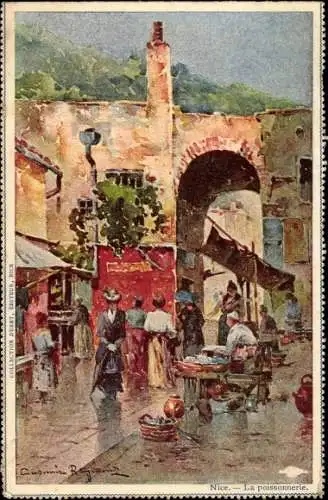 Künstler Ak Nice Nizza Alpes Maritimes, La poissonnerie