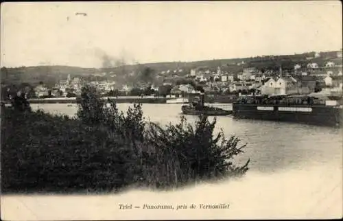 Ak Triel sur Seine Yvelines, Panorama, pris de Vernouillet