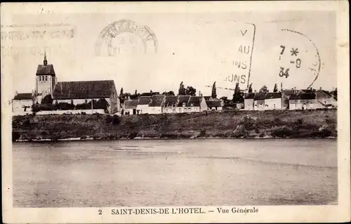 Ak Saint Denis de l´Hôtel Loiret, Vue Générale