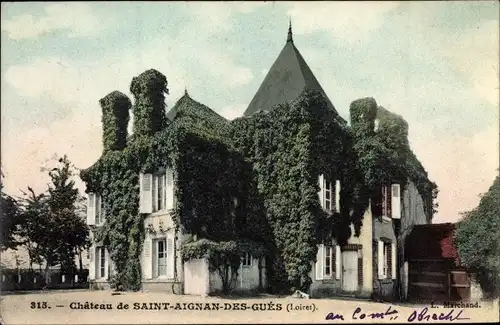 Ak Saint Aignan des Gués Loiret, Château