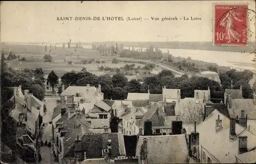 Ak Saint Denis de l´Hôtel Loiret, Vue Générale, La Loire