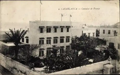 Ak Casablanca Marokko, Consulat de France