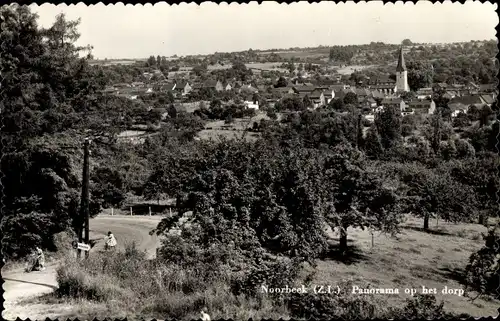 Ak Noorbeek Limburg Niederlande, Panorama op het dorp