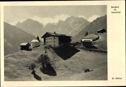 Ak Obergail Lesachtal in Kärnten, Berghof, Dr. Defner