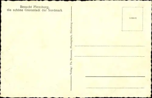 Ak Flensburg in Schleswig Holstein, Hafen, Nordertor, Deutsches Haus, Marienkirche, Kapelle