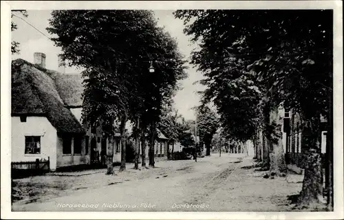 Ak Nieblum auf der Insel Föhr Nordfriesland, Dorfstraße