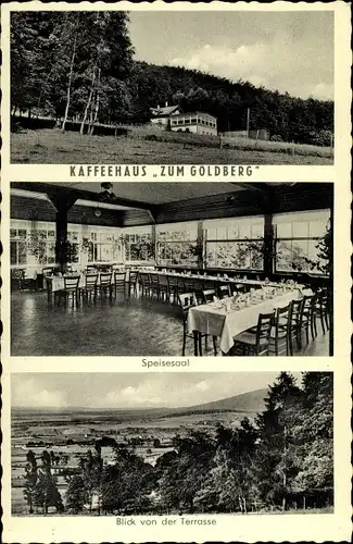 Ak Göttingerode Bad Harzburg am Harz, Kaffeehaus zum Goldberg, Speisesaal, Am Waldweg