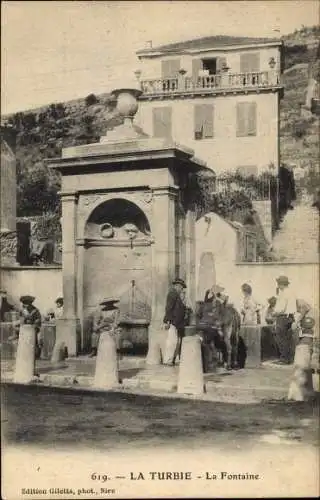 Ak La Turbie Alpes Maritimes, La Fontaine