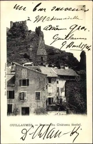 Ak Guillaumes Alpes Maritimes, Restes du Chateau feodal