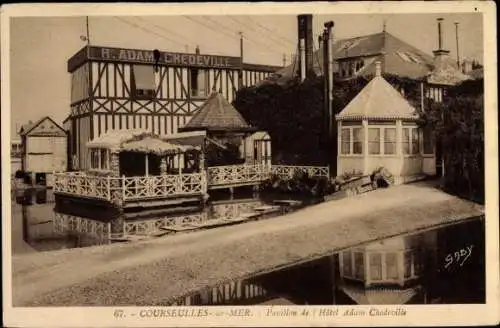 Ak Courseulles sur Mer Calvados, Pavillon de l'Hotel Adam Chedeville