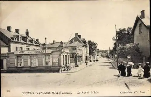 Ak Courseulles sur Mer Calvados, La Rue de la Mer