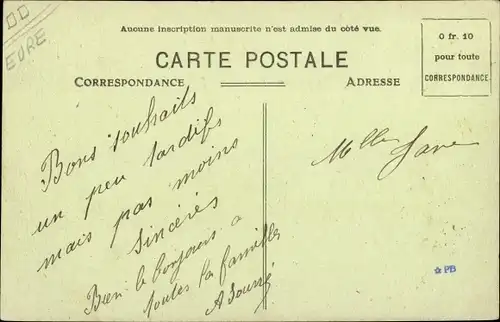 Ak Saint Christophe sur Avre Eure, Mairie, École