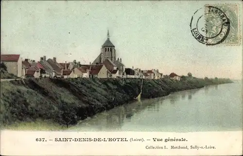 Ak Saint Denis de l´Hôtel Loiret, Vue Générale