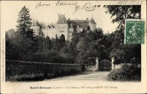 Ak Saint Brisson Loiret, Château bâti sous Louis VI