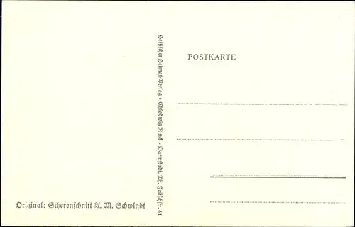 Scherenschnitt Ak Schwindt, A. M., Herzliche Grüße, Engel, Vogel