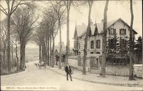 Ak Senlis Oise, Rue du Moulin Saint Rieul Les Villas