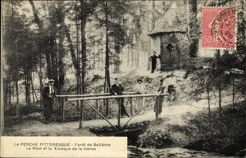 Ak Bellême Orne, Forêt, Le Pont et le Kiosque de la Herse