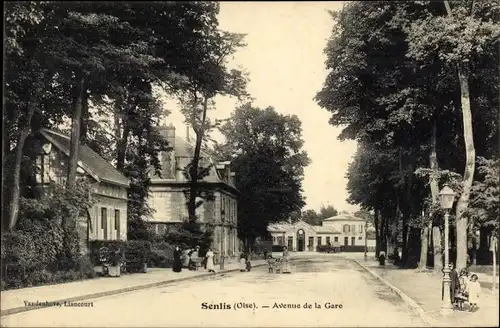 Ak Senlis Oise, Avenue de la Gare
