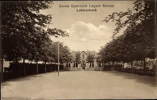 Ak Lekkerkerk Südholland, Eerste Openbare Lagere School