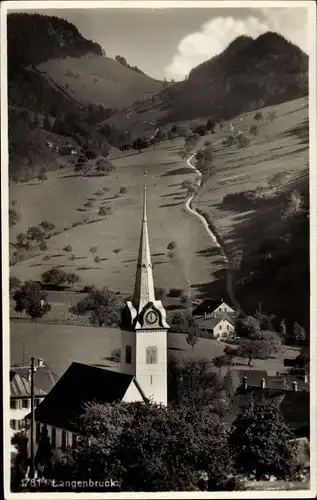 Ak Langenbruck Kanton Basel Land, Kirche, Panorama