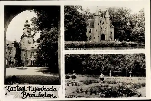 Ak Breukelen Stichtse Vecht Utrecht, Slotplein, Poortgebouw, Rosarium