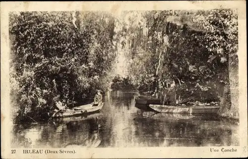 Ak Le Vanneau-Irleau Deux Sèvres, Une Conche, Ruderboote