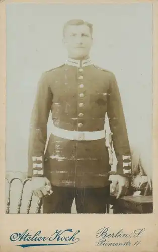 CdV Atelier Koch Berlin, Deutscher Soldat in Uniform, Offizier