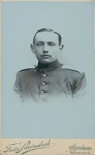 CdV Fritz Schönebeck Insterburg, Deutscher Soldat in Uniform