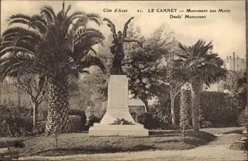 Ak Le Cannet Alpes Maritimes, Monument aux Morts