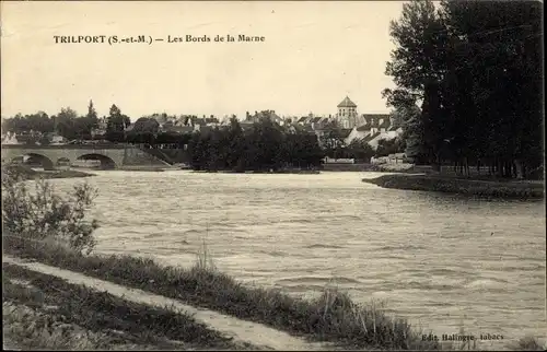 Ak Trilport Seine et Marne, Les Bords de la Marne