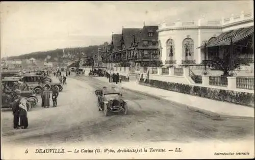 Ak Deauville Calvados, Le Casino, la terrasse