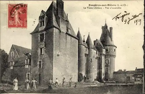 Ak Fougères sur Bièvre Loir et Cher, Le vieux Château, Vue d'ensemble